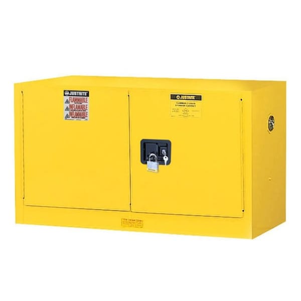 Justrite 17 gal, 1 Shelves, 18-Gauge Steel, 43 in W x 24 in H x 18 in D, Yellow 8917008 - main